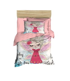 L'essentiel linge de maison Juego de funda nórdica PH176 Polvo, Blanco y Rosa